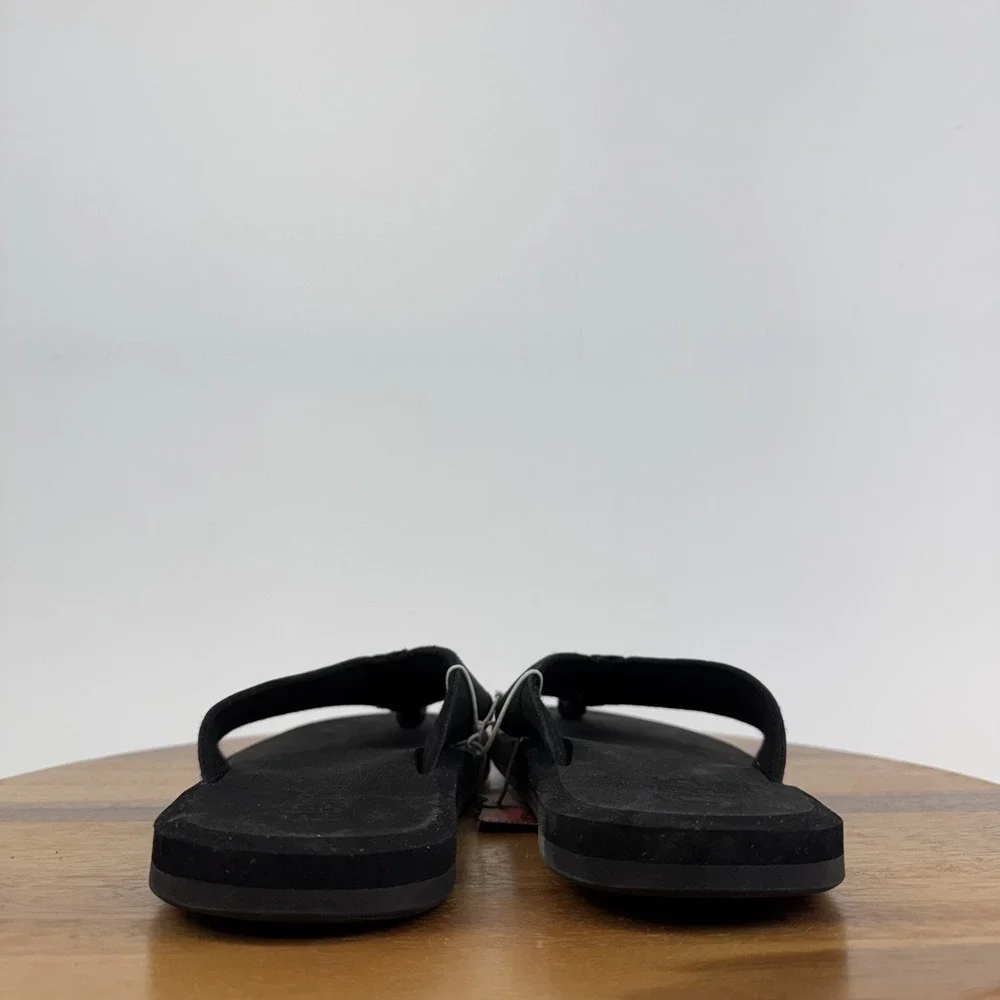 New Mens Flojos Cole 2.0 Black Thong Casual Comfort Flip Flops Sandal Size 8 NWT